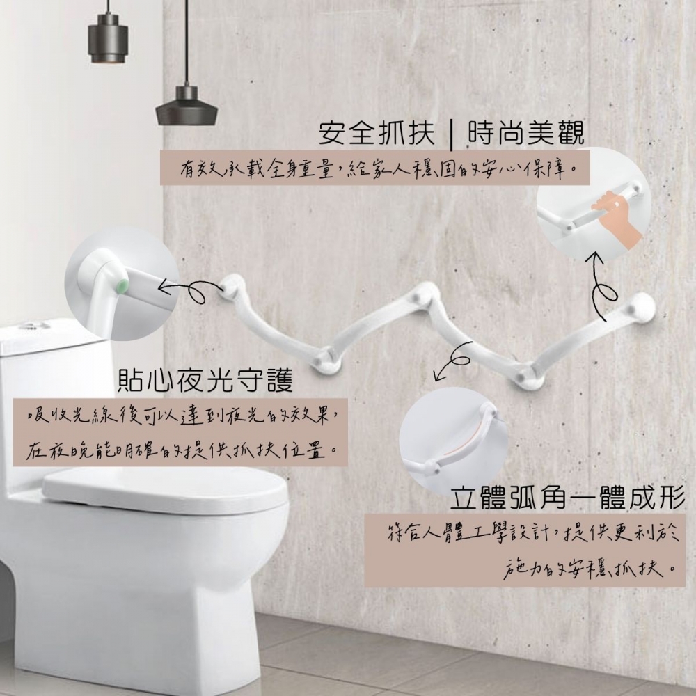 PP百變無限延伸型扶手-35×35×（35×35）公分-安全認證