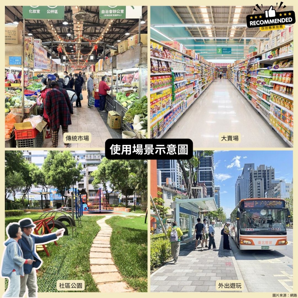 多功能購物菜籃車（NO.335-36藍碎花款 ）-日本菜籃車 老人散步車 步行輔助車 可推可坐手推車